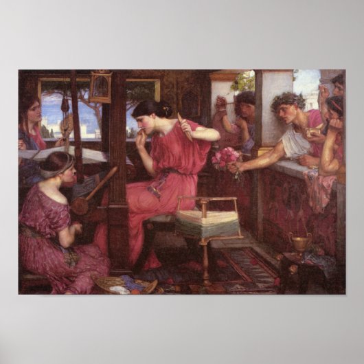 Poster Penelope And The Suitors - John William Waterhouse (Devant)