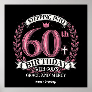 Poster Pénétrer dans le 60e anniversaire avec la grâce de