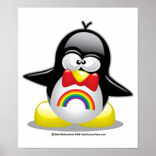 Poster Penguin arc-en-ciel LGBT
