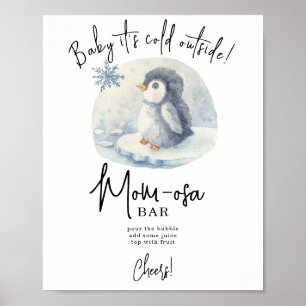 Poster Penguin - barres mom-osa
