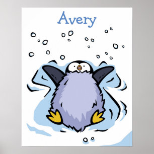 Poster Penguin Chick Angel