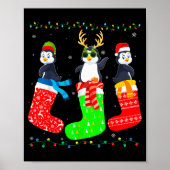 Poster Penguin In Xmas Socks Funny Holiday Ugly Sweater C (Devant)