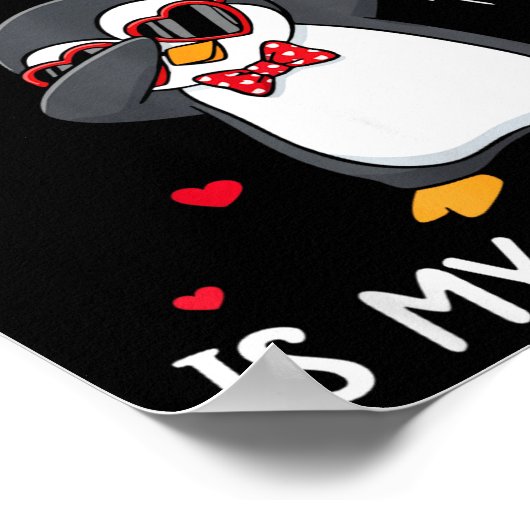 Poster Penguin Is My Valentine Funny Bird V Day Cute Anim (Coin)