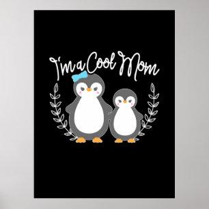 Poster Penguin Je Suis Une Maman Cool