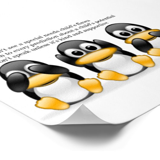 Poster Penguin pour besoins spéciaux (Coin)