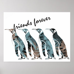 Poster Penguins amis pour toujours