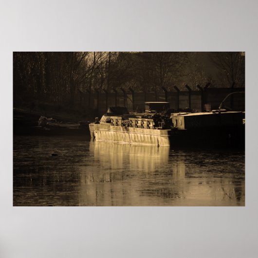 Poster Péniche de travail (Devant)