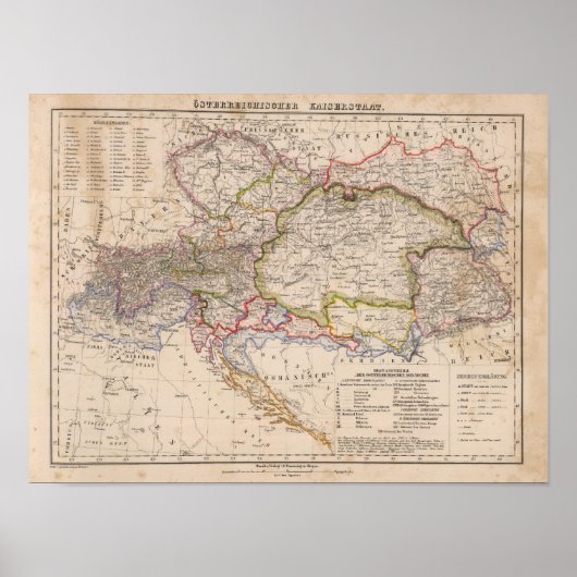 Poster Péninsule balkanique, Autriche, Hongrie (Devant)