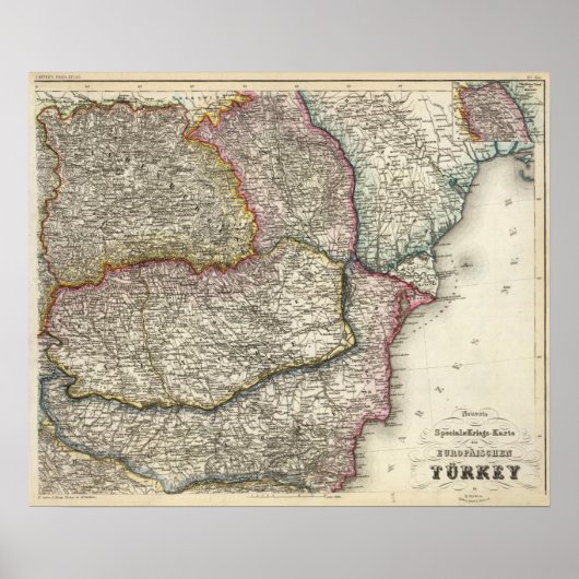 Poster Péninsule balkanique, Bulgarie (Devant)