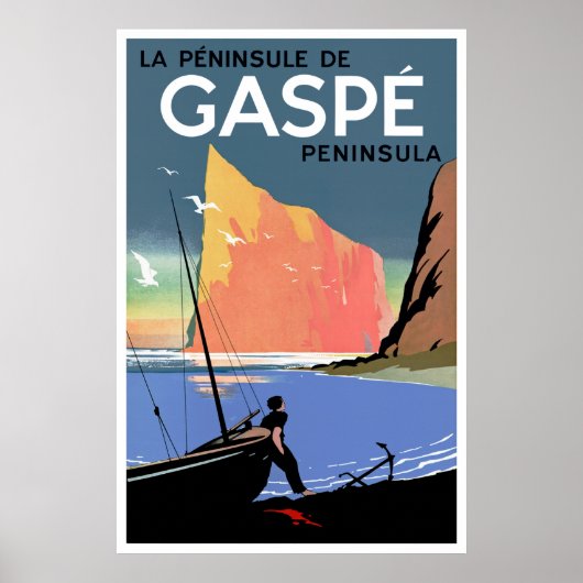 Poster Péninsule de Gaspé ~ Canada (Devant)