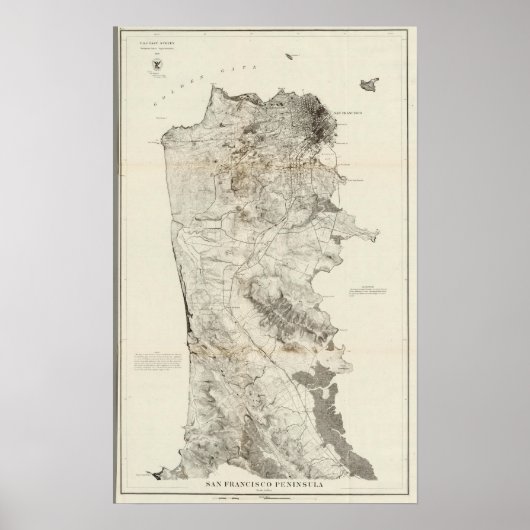 Poster Péninsule de San Francisco (Devant)