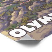 Poster Péninsule olympique, Washington Mountain Chèvres (Coin)
