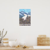 Poster Péninsule olympique, Washington Mountain Chèvres (Cuisine)