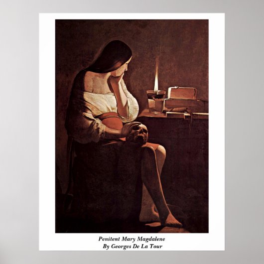 Poster Pénitent Mary Magdalene Par Georges De La Tour (Devant)
