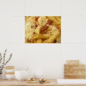 Poster Penne pâtes, tomates & fromage (Cuisine)