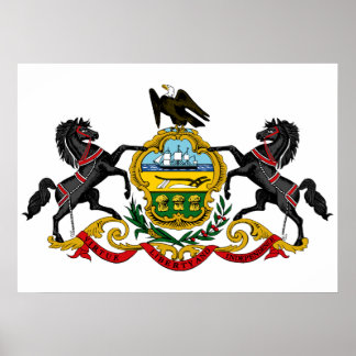 Poster Pennsylvania flag