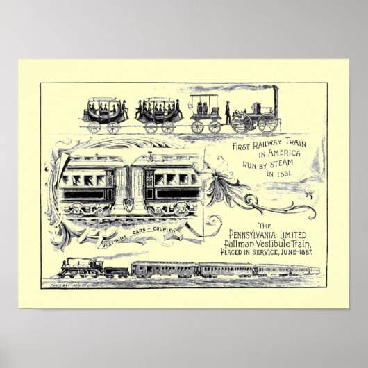 Poster Pennsylvania Limited 1887 (Devant)