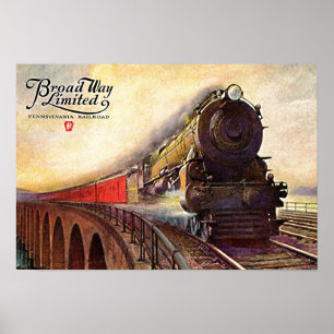 Poster Pennsylvania Railroad Broadway Limited