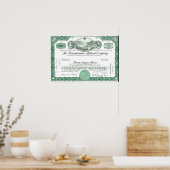 Poster Pennsylvania Railroad CUSTOM Certificat Stock Pos (Cuisine)