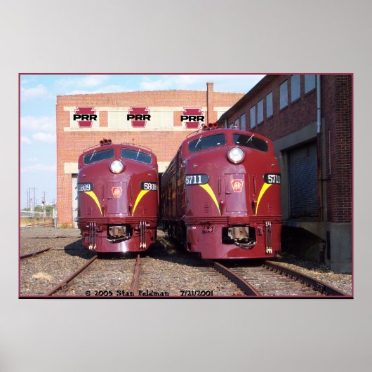 Poster Pennsylvania Railroad E-8a, s (JTFS) 5809 et 5711 (Devant)