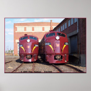 Poster Pennsylvania Railroad E-8a, s (JTFS) 5809 et 5711