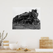 Poster Pennsylvania Railroad Locomotive No. 3863 (Cuisine)