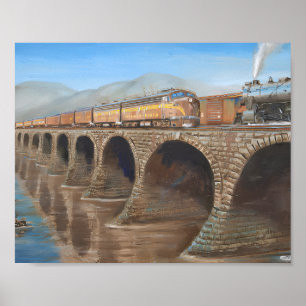 Poster Pennsylvania Railroad sur le Rockville Bridge Post