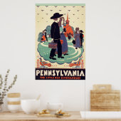 Poster Pennsylvania Railroad The Little Red Schohouse (Cuisine)