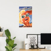 Poster Pennsylvanie ATLANTIC CITY Railroad Old Travel (Bureau à domicile)