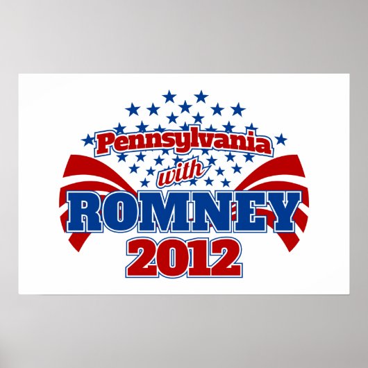Poster Pennsylvanie avec Romney 2012 (Devant)