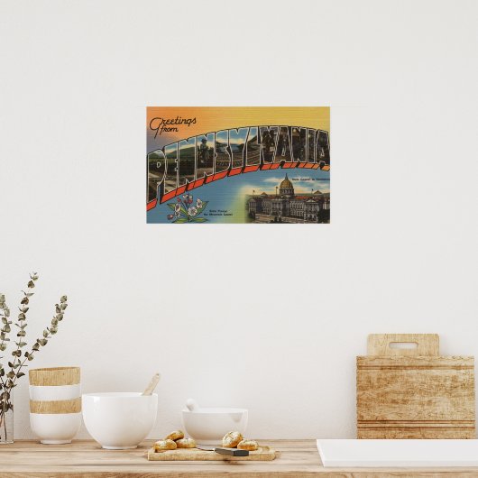 Poster Pennsylvanie (Capitale nationale/Fleur) 2 (Cuisine)