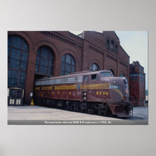 Poster Pennsylvanie chemin de fer EMD E-8 restauré en 198