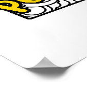 Poster Pennsylvanie Doodle Flowers Silhouette (Coin)