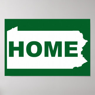Poster Pennsylvanie Maison loin du T-shirt de l'État