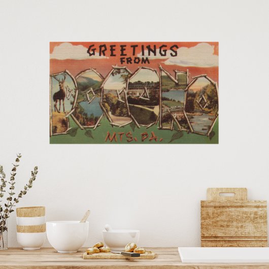 Poster Pennsylvanie - Monts Pocono (Cuisine)