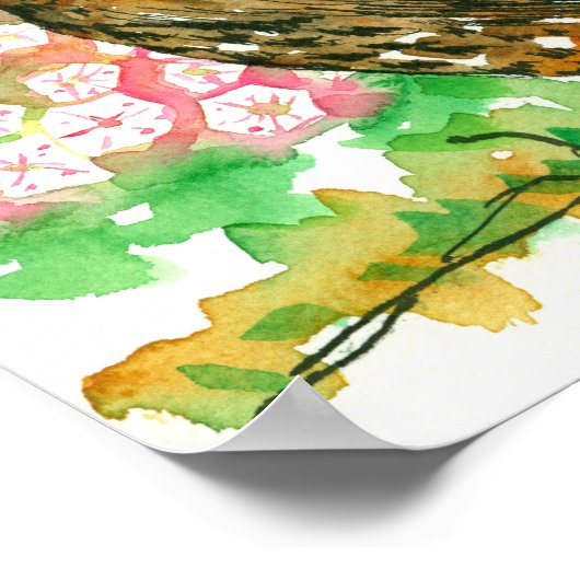 Poster Pennsylvanie Ruffed Grouse Mountain Laurel (Coin)