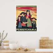 Poster Pennsylvanie rurale Amish 1939 WPA (Cuisine)