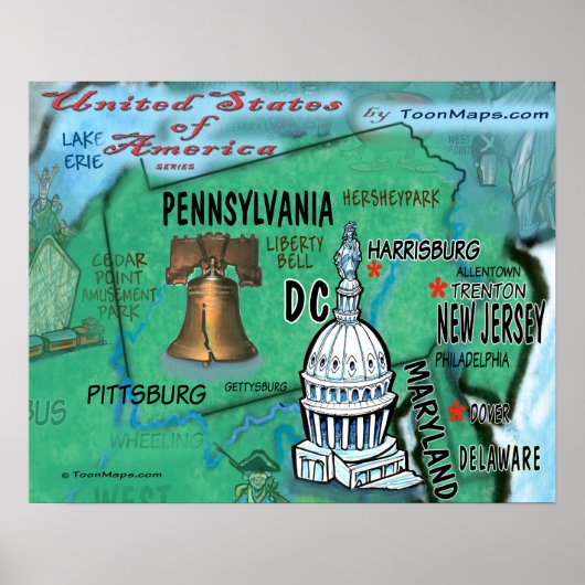 Poster Pennsylvanie USA (Devant)