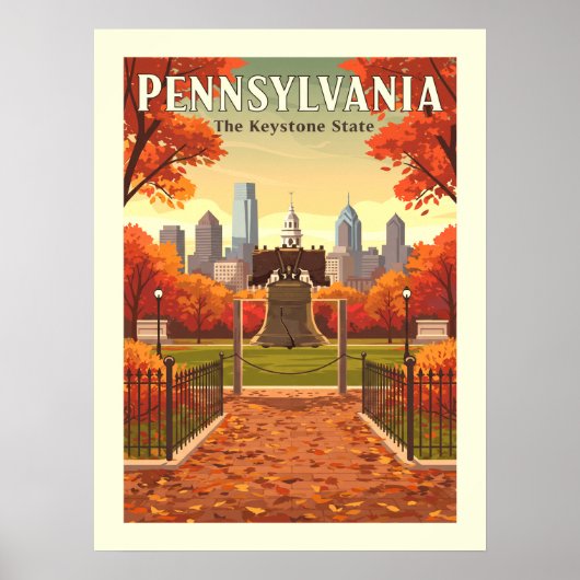 Poster Pennsylvanie vintage (Devant)