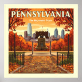 Poster Pennsylvanie vintage (Devant)