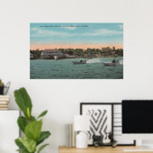Poster Pensacola, FL - Baie avec vue sur la plage avec vi (Bureau à domicile)
