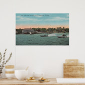Poster Pensacola, FL - Baie avec vue sur la plage avec vi (Cuisine)