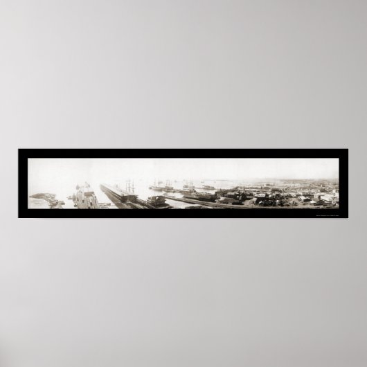 Poster Pensacola, FL Harbour Photo 1909 (Devant)