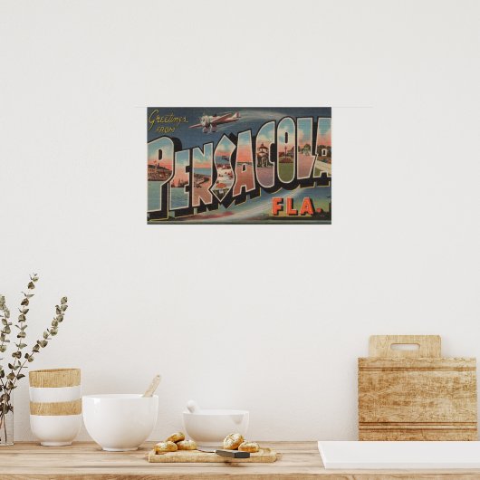 Poster Pensacola, Floride (Avions) (Cuisine)