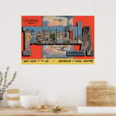 Poster Pensacola, Floride - Grandes Lettres Scènes 2 (Cuisine)