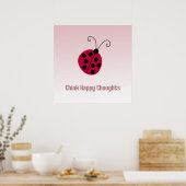 Poster Pense Bonne Pensée Ladybug (Cuisine)