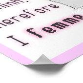 Poster Pense donc Femme - Imprimer (Coin)