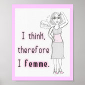 Poster Pense donc Femme - Imprimer (Devant)