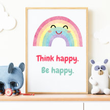 Pense Happy Be Happy, Positive Mindset Kids Print