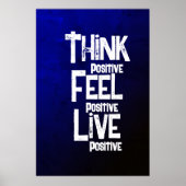 Poster Pense Sens Vivre Positif (Devant)